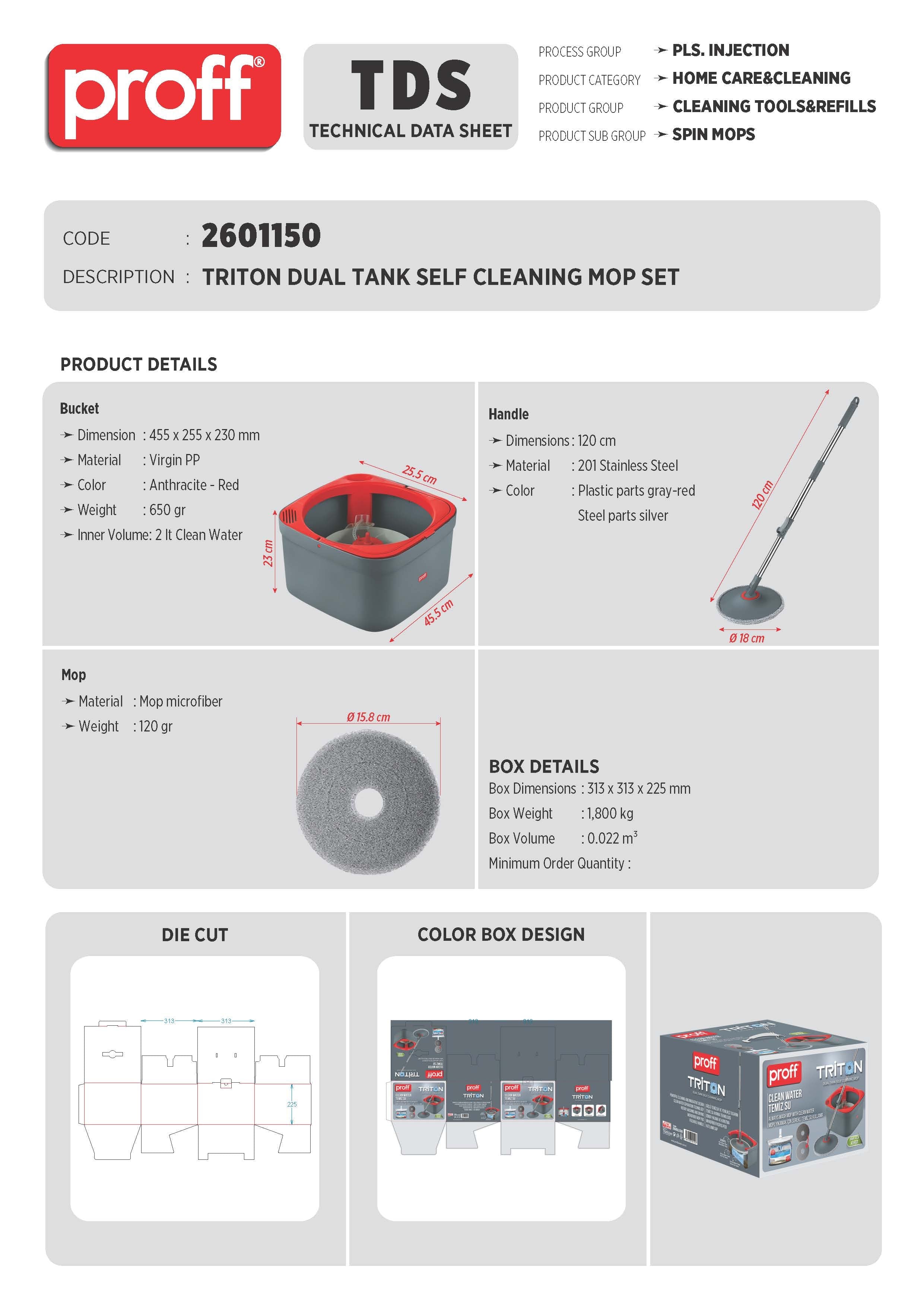 TRITON DUAL TANK SELF CLEANING MOP SET