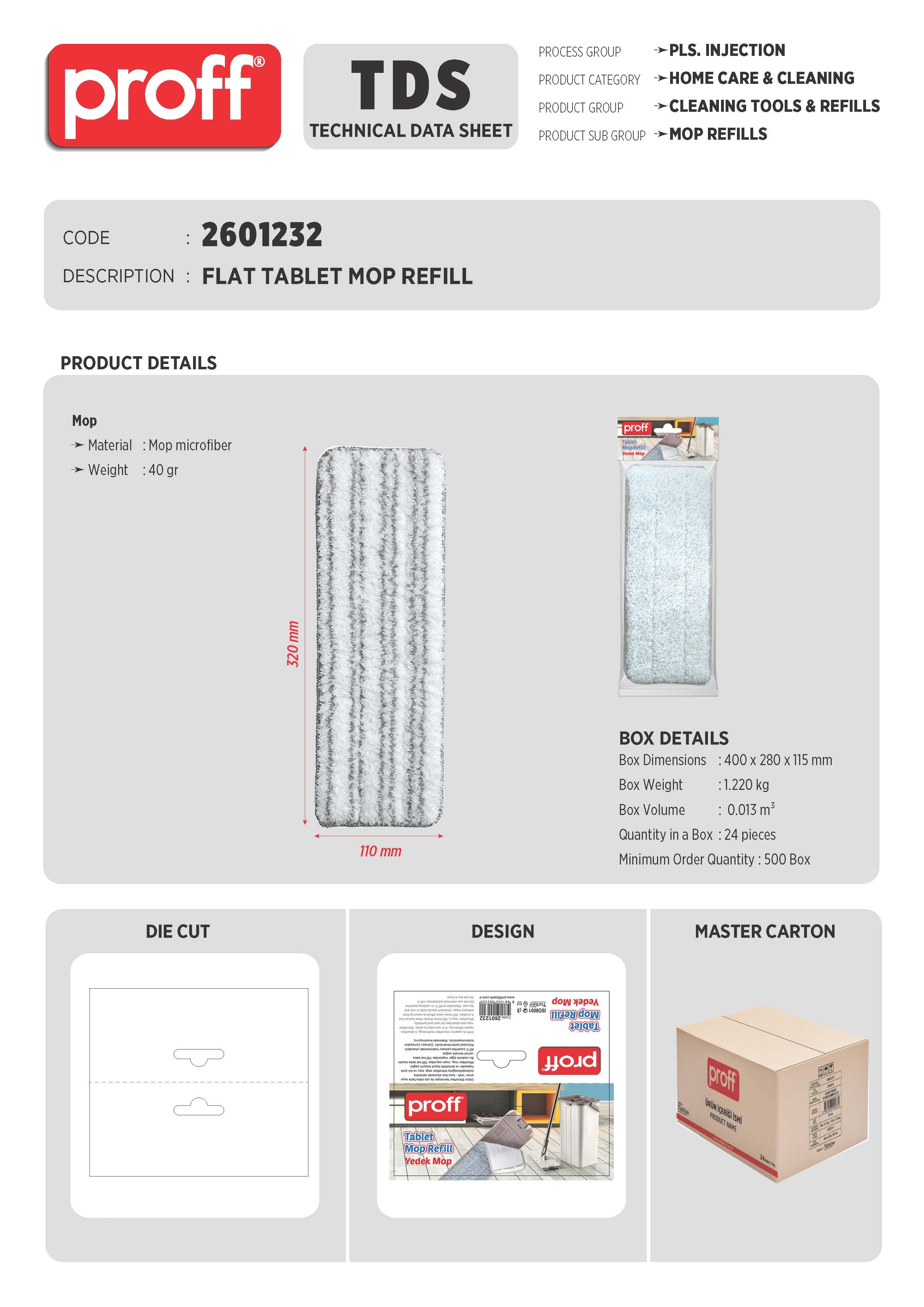 FLAT TABLET MOP REFILL SPARE PARTS