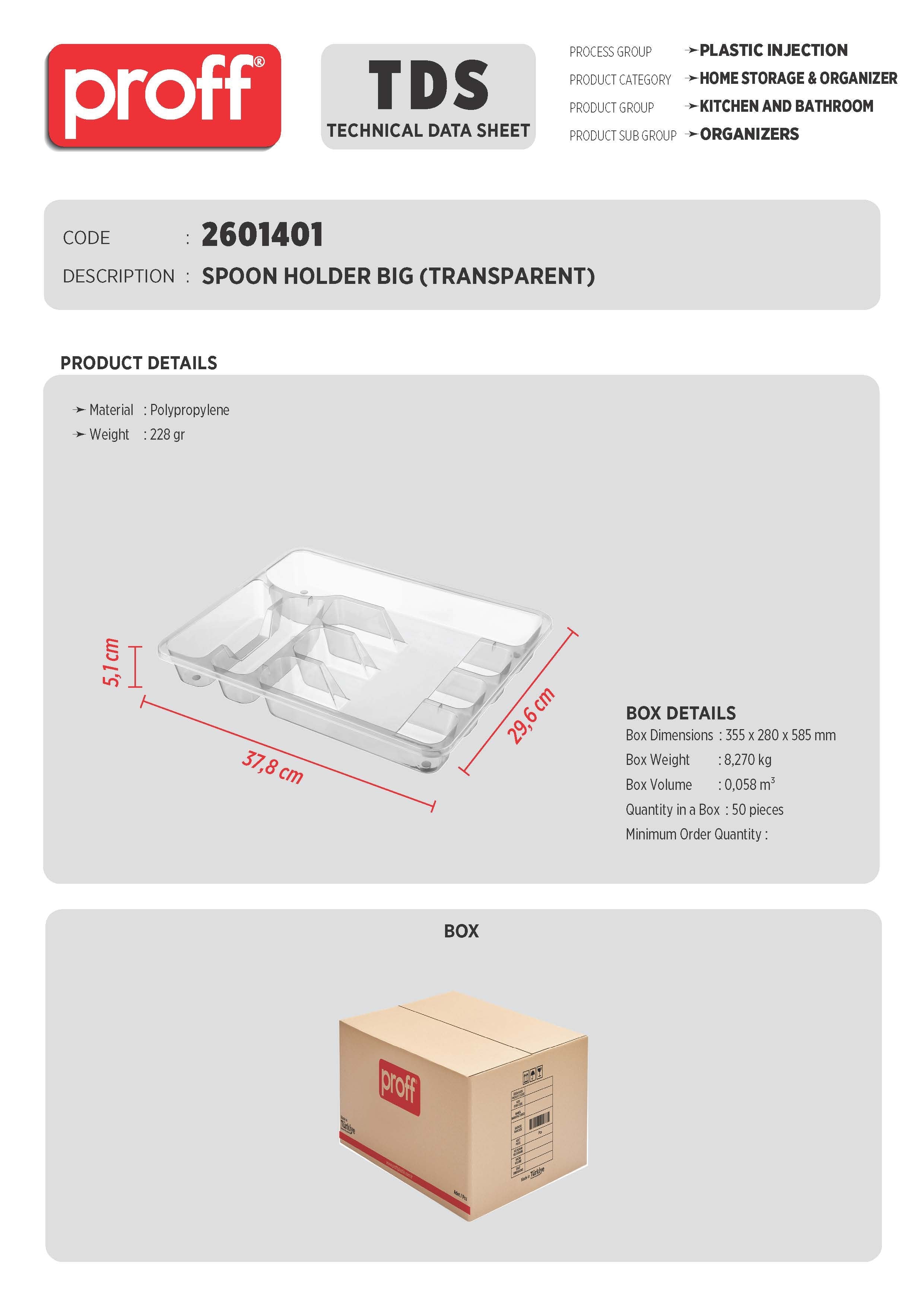 SPOON HOLDER BIG (TRANSPARENT)