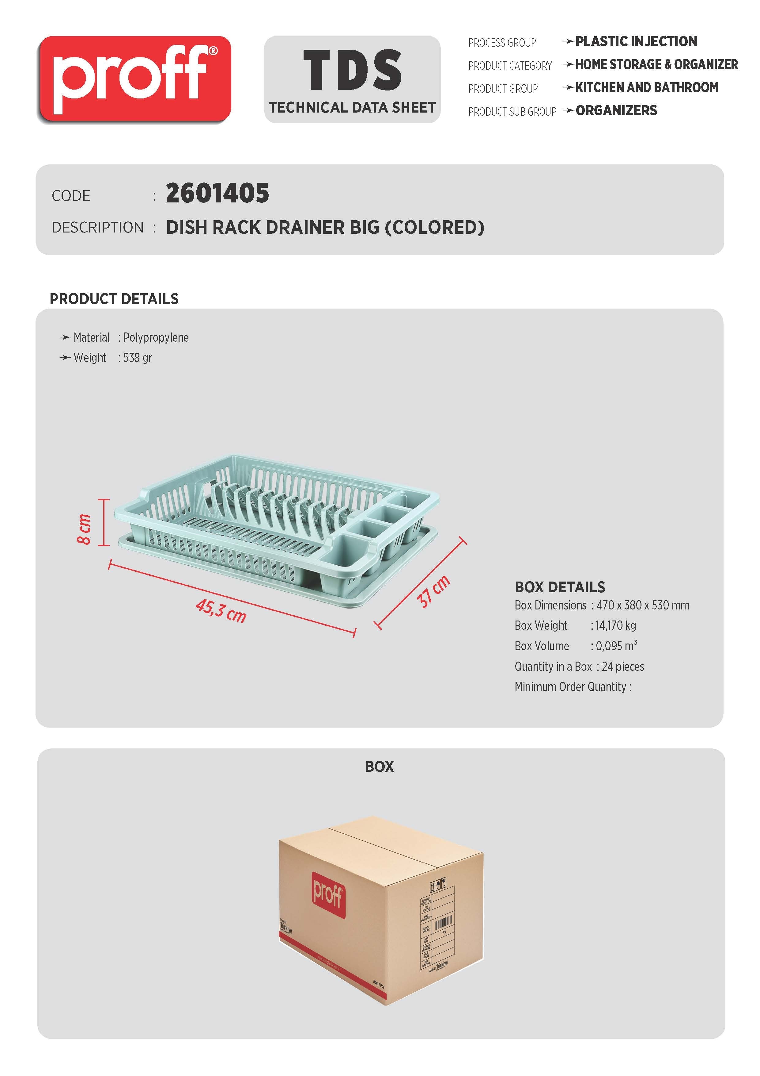 DISH RACK DRAINER BIG (COLORED)