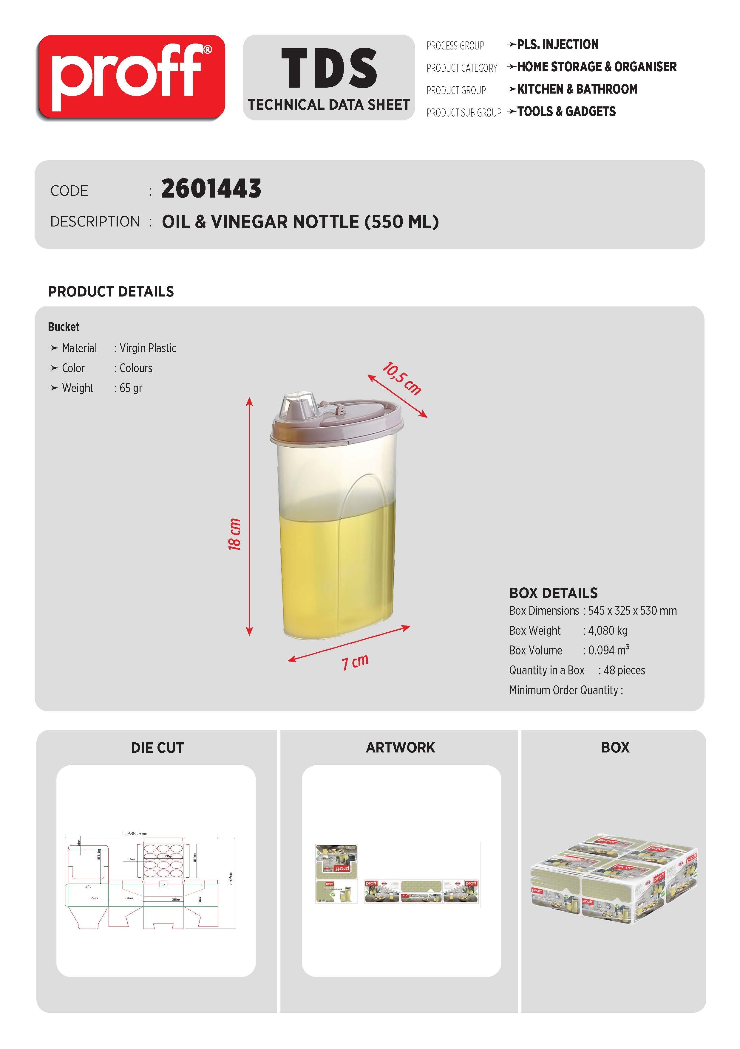 OIL & VINEGAR NOTTLE (550 ML)