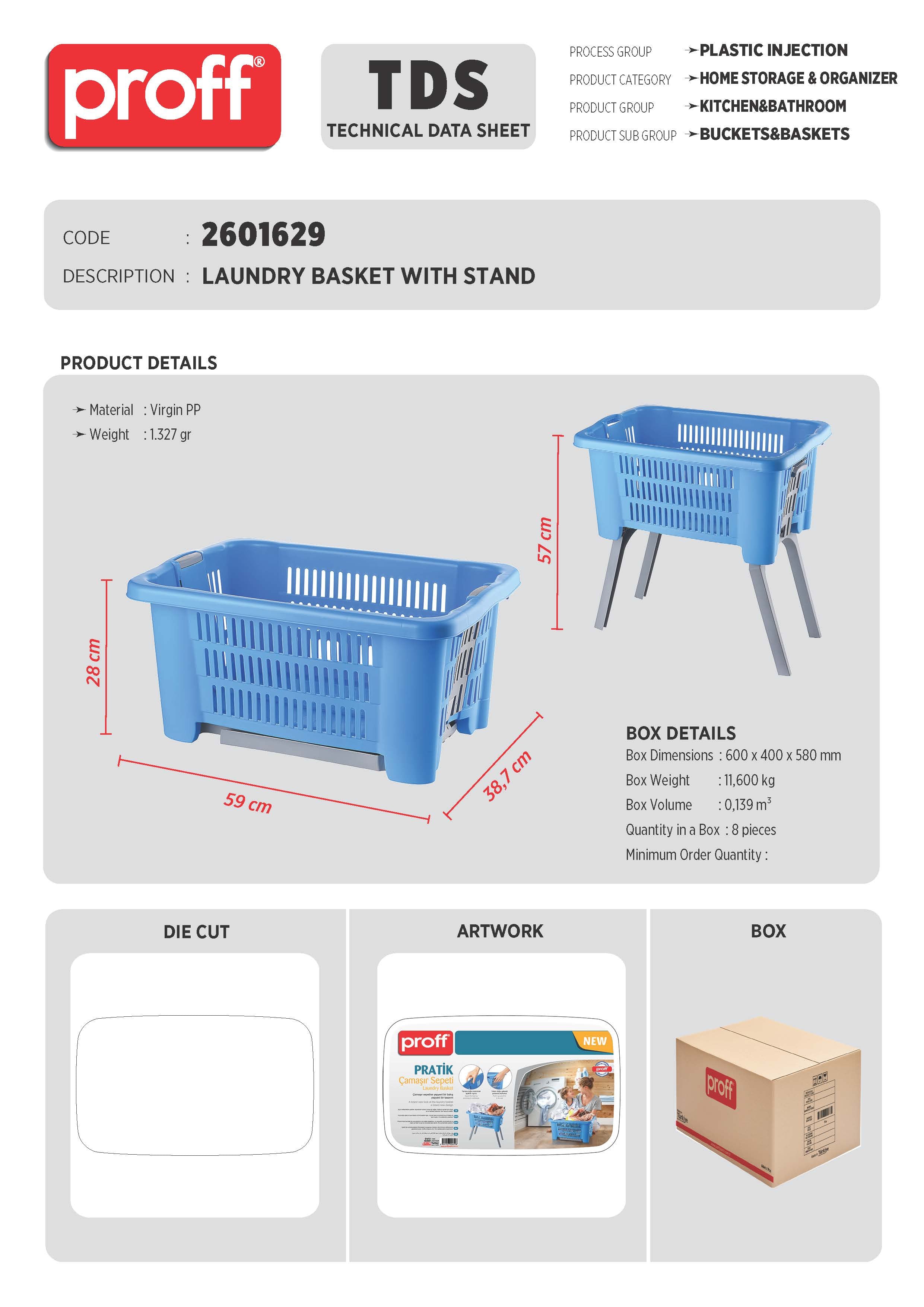 LAUNDRY BASKET WITH STAND