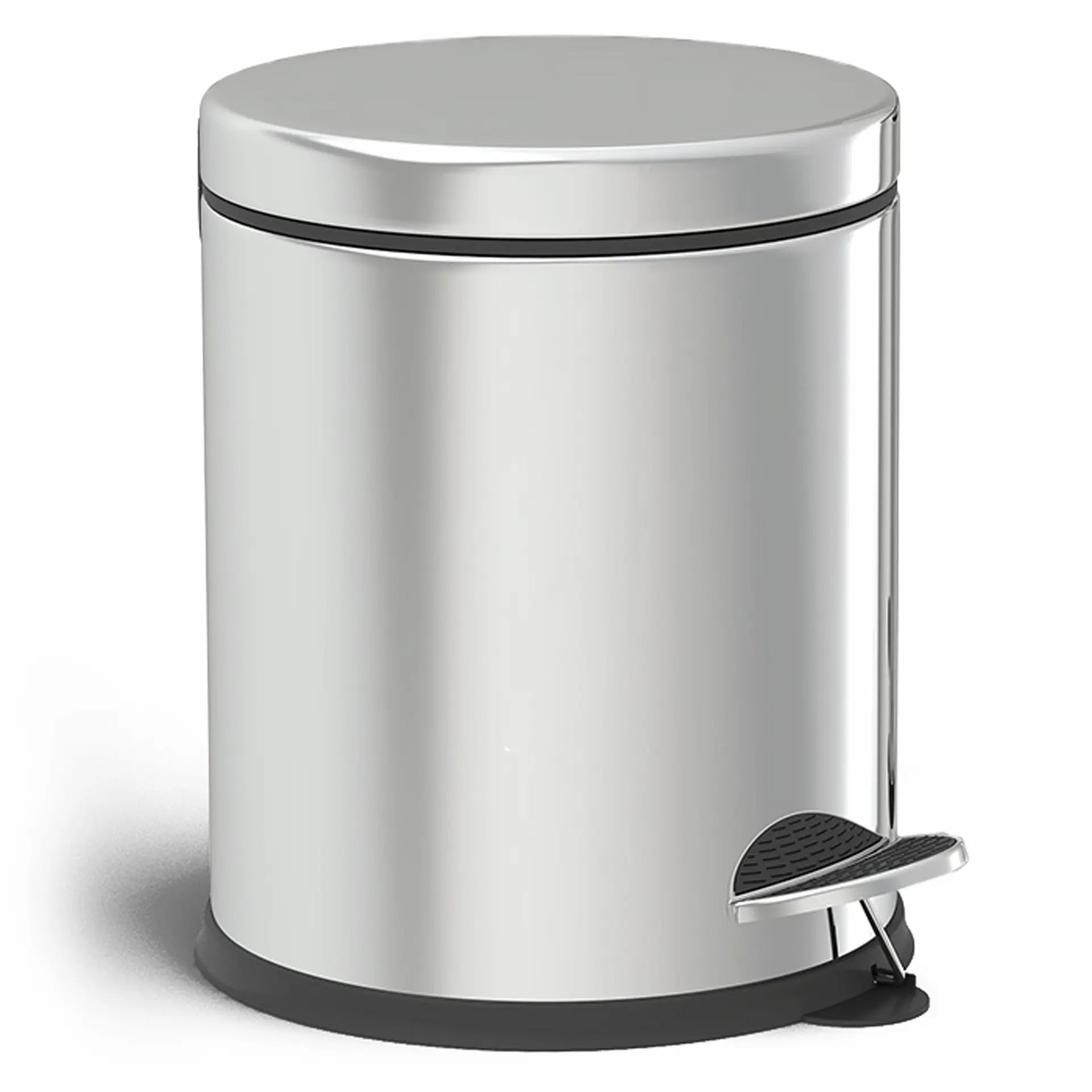 TRASH CANS PEDAL BIN CHROME 5 LITER